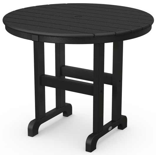 POLYWOOD® 36" Round Farmhouse Dining Table - RT236 - Image 4