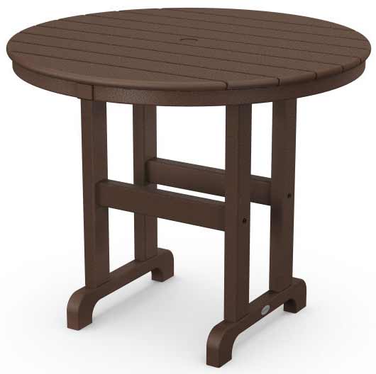 POLYWOOD® 36" Round Farmhouse Dining Table - RT236 - Image 7
