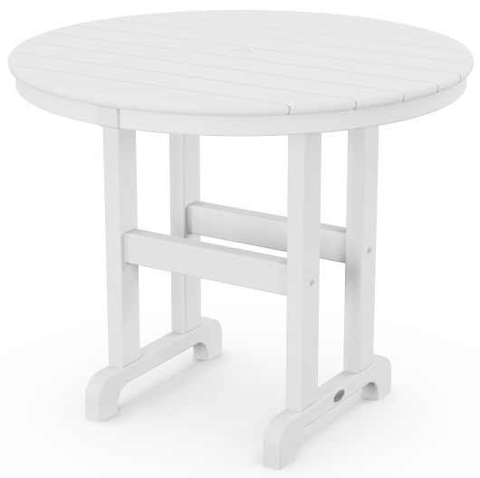 POLYWOOD® 36" Round Farmhouse Dining Table - RT236 - Image 8