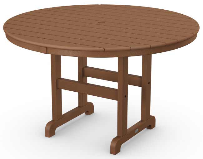 POLYWOOD® 48" Round Farmhouse Dining Table - RT248 - Image 4