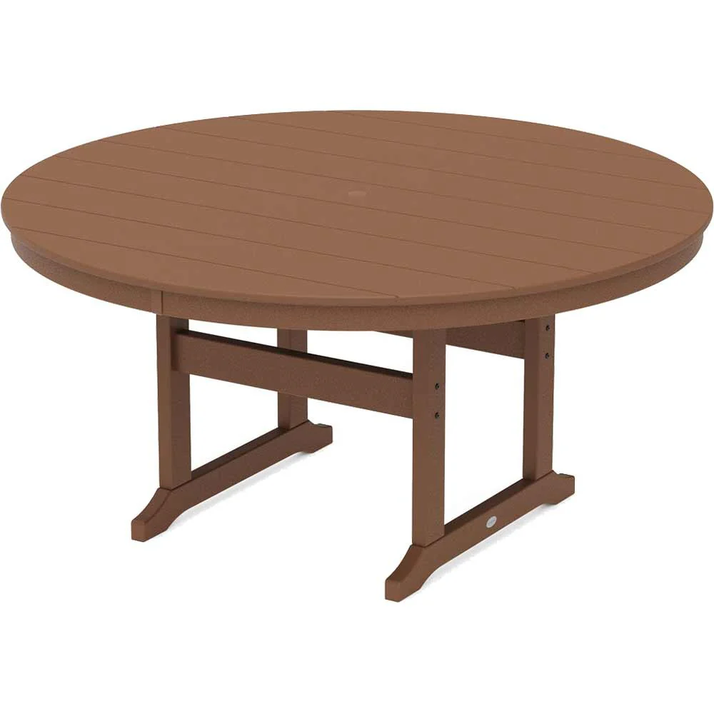 POLYWOOD® 60" Round Farmhouse Dining Table - RT260-L5 - Image 4
