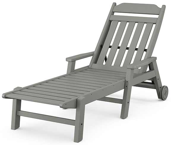 POLYWOOD® Country Living Chaise with Arms and Wheels - CLCW2280 - Image 3