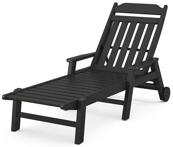 POLYWOOD® Country Living Chaise with Arms and Wheels - CLCW2280 - Image 4