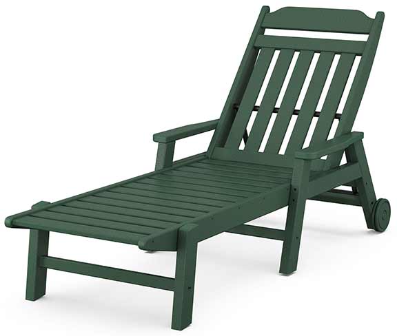 POLYWOOD® Country Living Chaise with Arms and Wheels - CLCW2280 - Image 6
