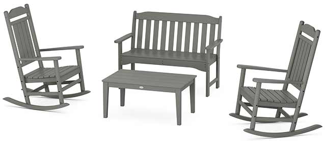 POLYWOOD® Country Living Legacy Rocking Chair 4-Piece Porch Set - PWS1421-1 - Image 2