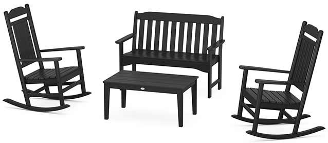 POLYWOOD® Country Living Legacy Rocking Chair 4-Piece Porch Set - PWS1421-1 - Image 3
