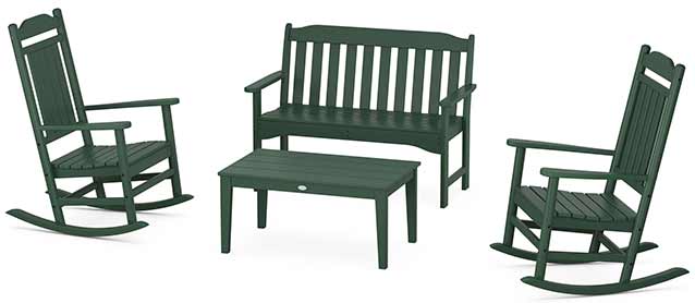 POLYWOOD® Country Living Legacy Rocking Chair 4-Piece Porch Set - PWS1421-1 - Image 5
