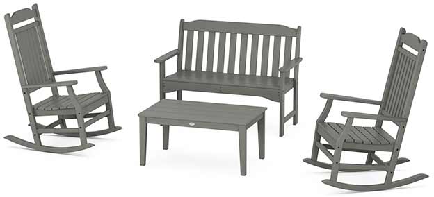 POLYWOOD® Country Living Rocking Chair 4-Piece Porch Set - PWS1419-1 - Image 3