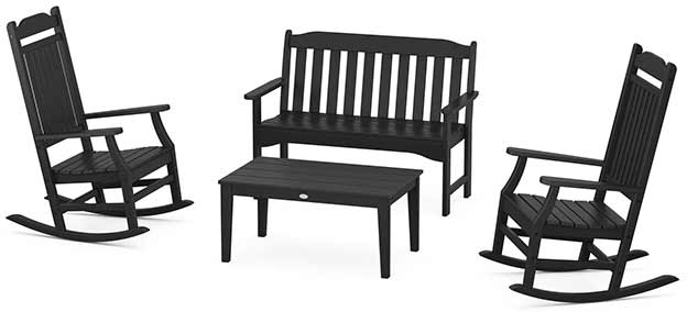 POLYWOOD® Country Living Rocking Chair 4-Piece Porch Set - PWS1419-1 - Image 4