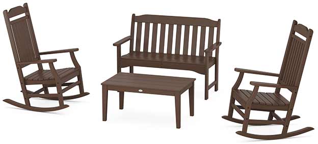 POLYWOOD® Country Living Rocking Chair 4-Piece Porch Set - PWS1419-1 - Image 6