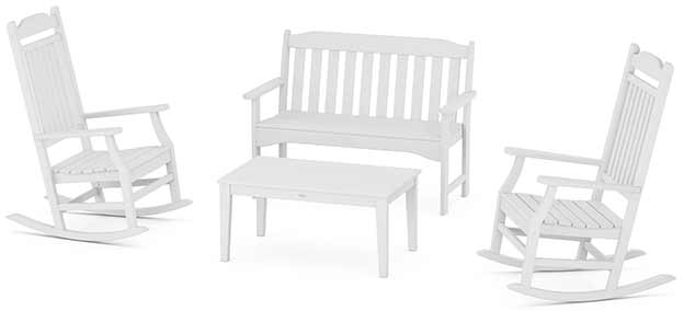 POLYWOOD® Country Living Rocking Chair 4-Piece Porch Set - PWS1419-1 - Image 7