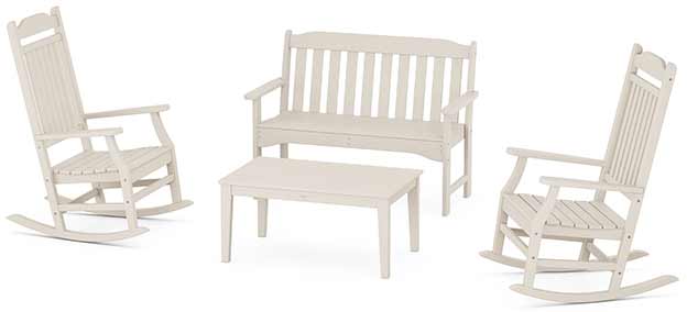 POLYWOOD® Country Living Rocking Chair 4-Piece Porch Set - PWS1419-1 - Image 8