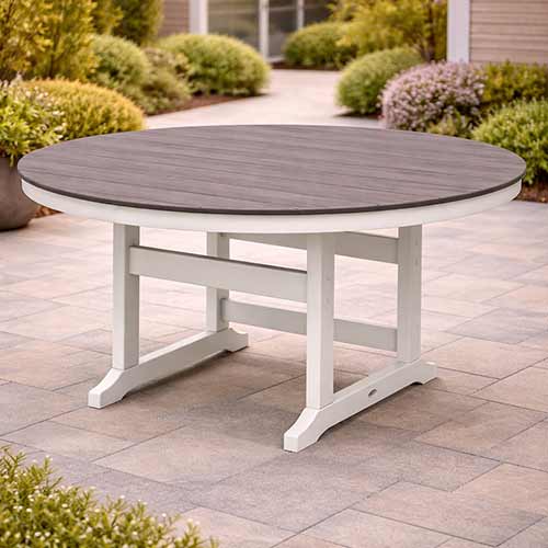 POLYWOOD® Farmhouse 60" Round Dining Table - Select Accents - RT260-L5
