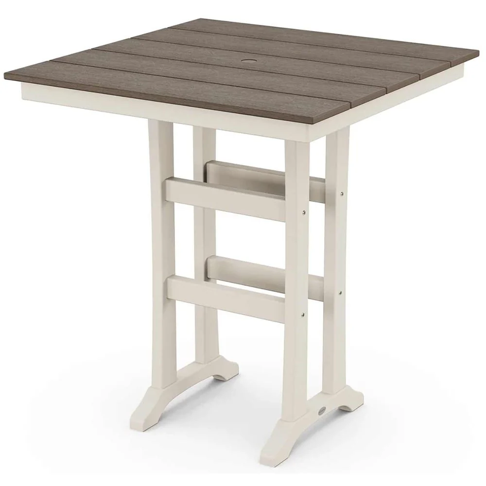 POLYWOOD® Farmhouse Trestle 37" Bar Table - Select Accents - PLB81-T1L1 - Image 10