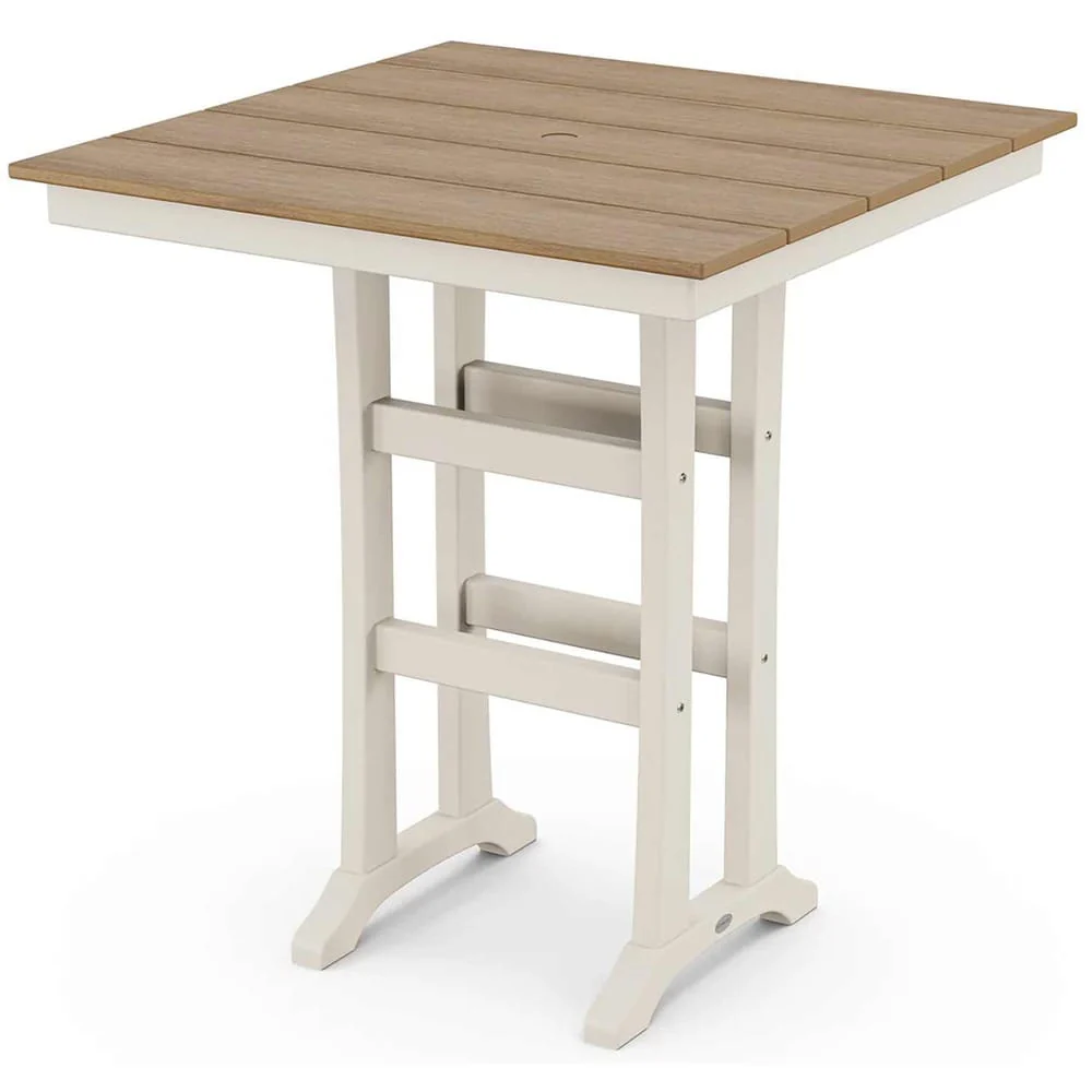 POLYWOOD® Farmhouse Trestle 37" Bar Table - Select Accents - PLB81-T1L1 - Image 11
