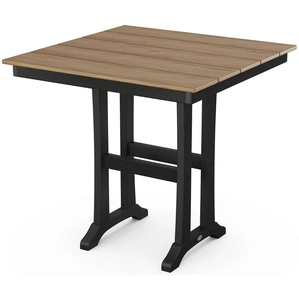 POLYWOOD® Farmhouse Trestle 37" Counter Table - Select Accents - PLR81-T1L1 - Image 4