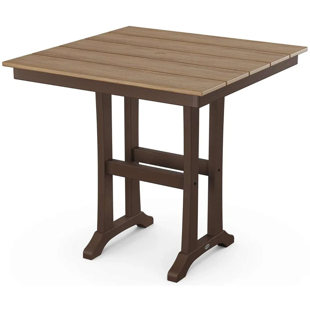 POLYWOOD® Farmhouse Trestle 37" Counter Table - Select Accents - PLR81-T1L1 - Image 6