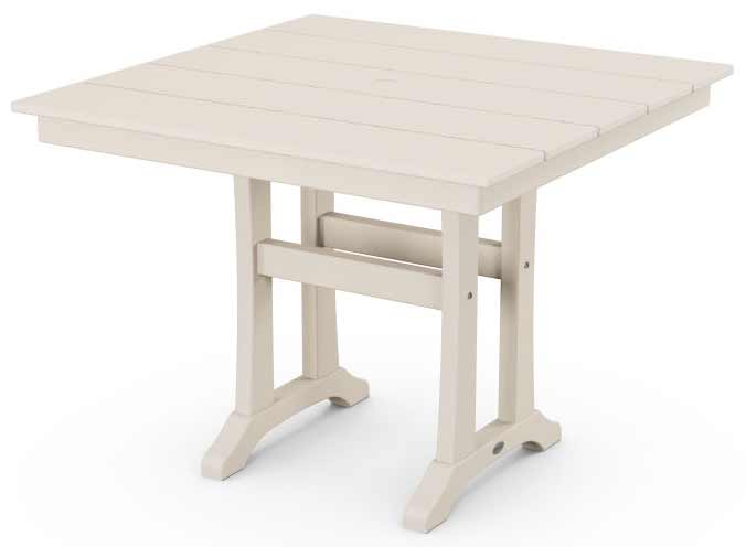 POLYWOOD® Farmhouse Trestle 37" Dining Table - PL81-T1L1 - Image 9