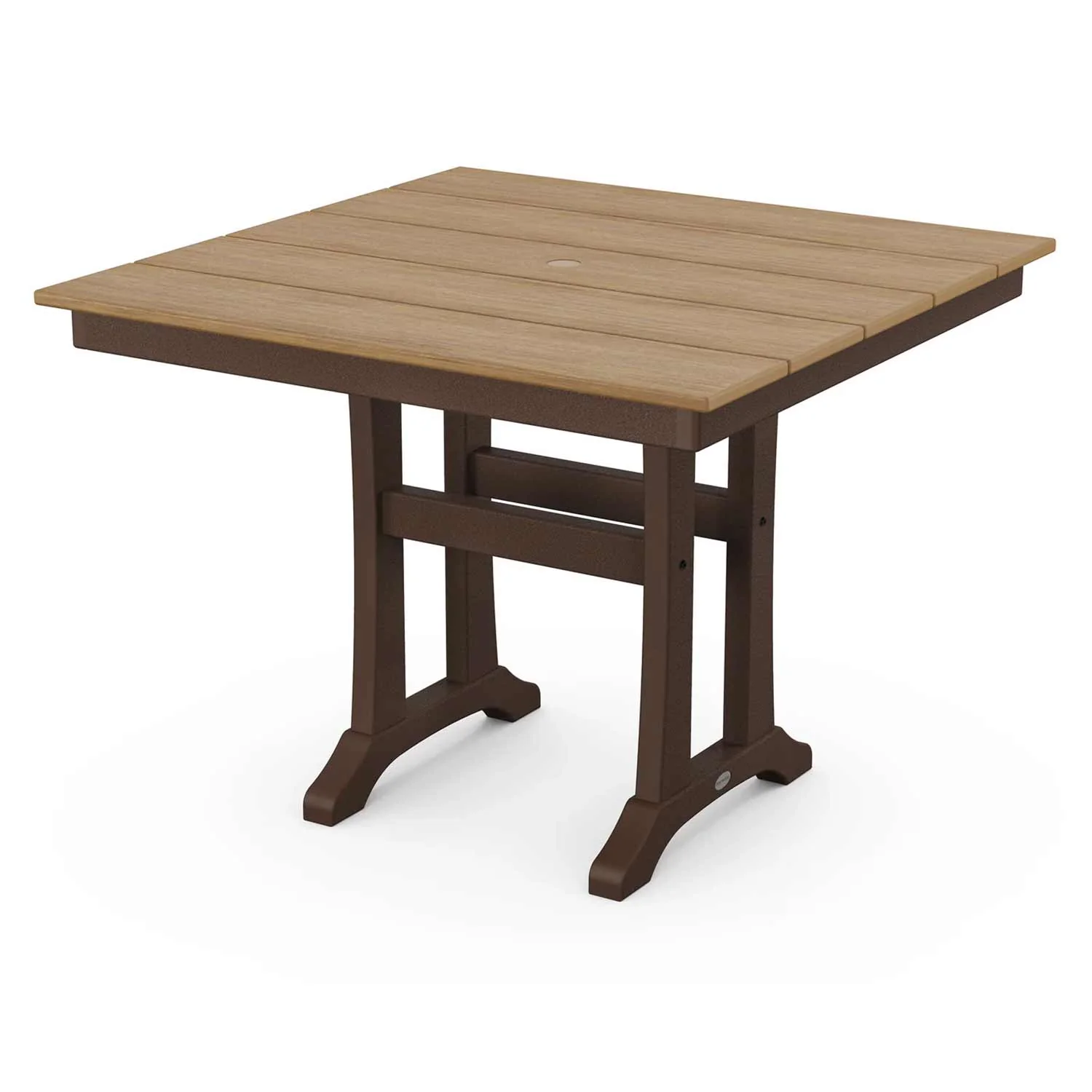 POLYWOOD® Farmhouse Trestle 37" Dining Table - Select Accents - PL81-T1L1 - Image 6