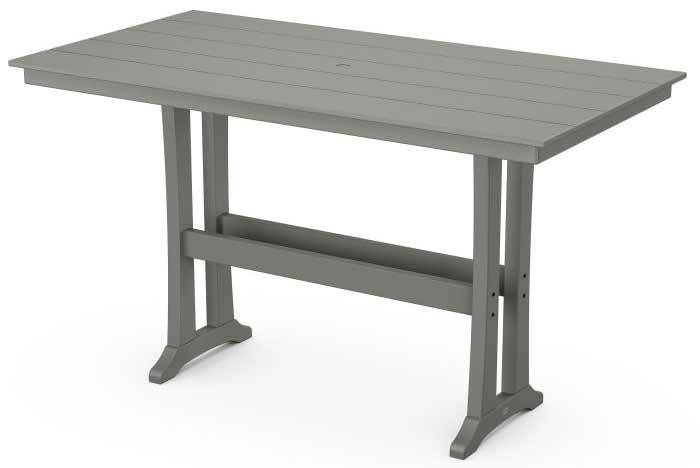 POLYWOOD® Farmhouse Trestle 37" x 72" Bar Table - PLB83-T1L1 - Image 3