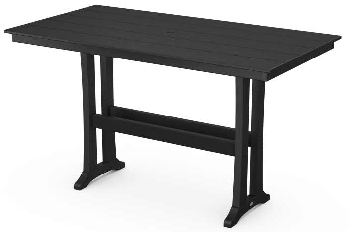 POLYWOOD® Farmhouse Trestle 37" x 72" Bar Table - PLB83-T1L1 - Image 4