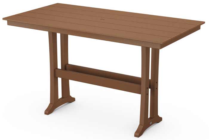 POLYWOOD® Farmhouse Trestle 37" x 72" Bar Table - PLB83-T1L1 - Image 5