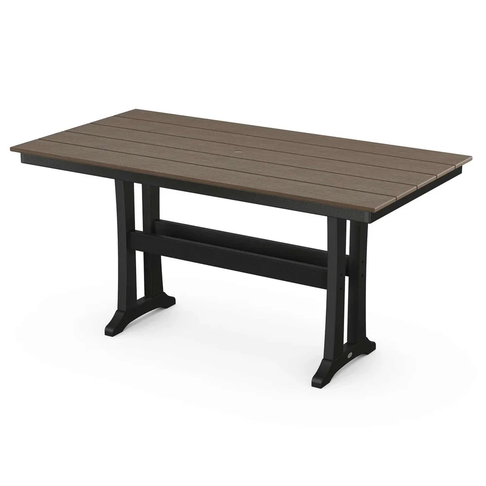 POLYWOOD® Farmhouse Trestle 37" x 72" Counter Table - Select Accents - PLR83-T1L1 - Image 3