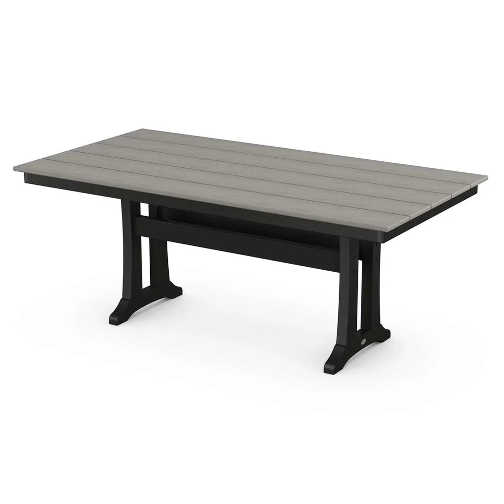 POLYWOOD® Farmhouse Trestle 37" x 72" Dining Table - Select Accents - PL83-T1L1 - Image 8