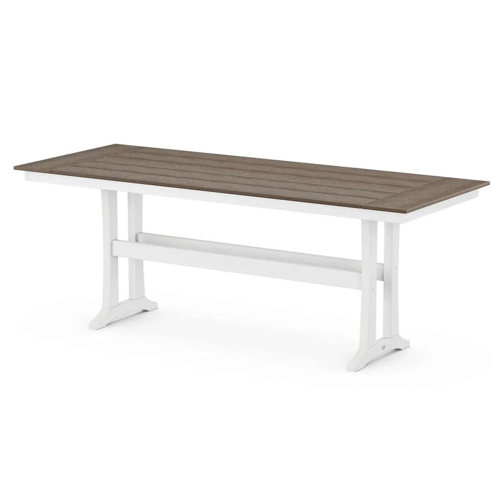 POLYWOOD® Farmhouse Trestle 38" x 96" Counter Table - Select Accents - PLR84-T1L1 - Image 8