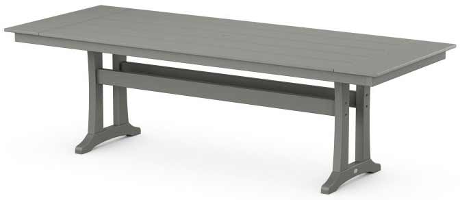 POLYWOOD® Farmhouse Trestle 38" x 96" Dining Table - PL84-T1L1 - Image 3