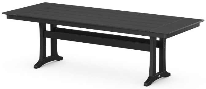 POLYWOOD® Farmhouse Trestle 38" x 96" Dining Table - PL84-T1L1 - Image 4