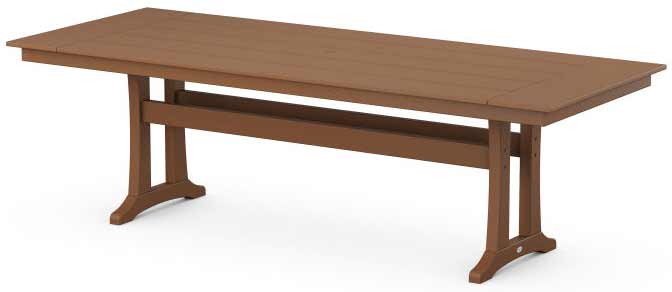 POLYWOOD® Farmhouse Trestle 38" x 96" Dining Table - PL84-T1L1 - Image 5