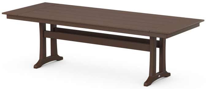 POLYWOOD® Farmhouse Trestle 38" x 96" Dining Table - PL84-T1L1 - Image 7