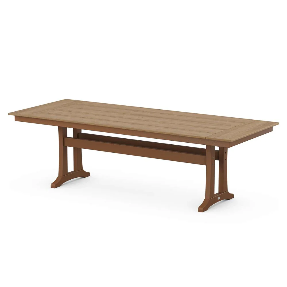 POLYWOOD® Farmhouse Trestle 38" x 96" Dining Table - Select Accents - PL84-T1L1 - Image 7