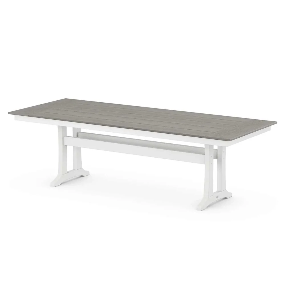 POLYWOOD® Farmhouse Trestle 38" x 96" Dining Table - Select Accents - PL84-T1L1 - Image 8
