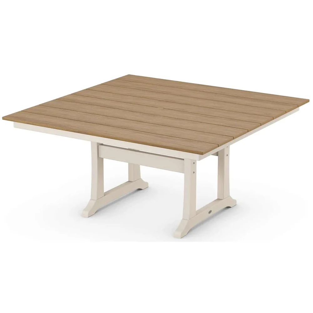 POLYWOOD® Farmhouse Trestle 59" Dining Table - Select Accents - PL85-T1L1 - Image 11
