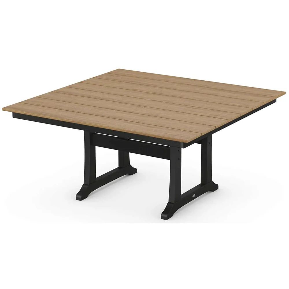POLYWOOD® Farmhouse Trestle 59" Dining Table - Select Accents - PL85-T1L1 - Image 4