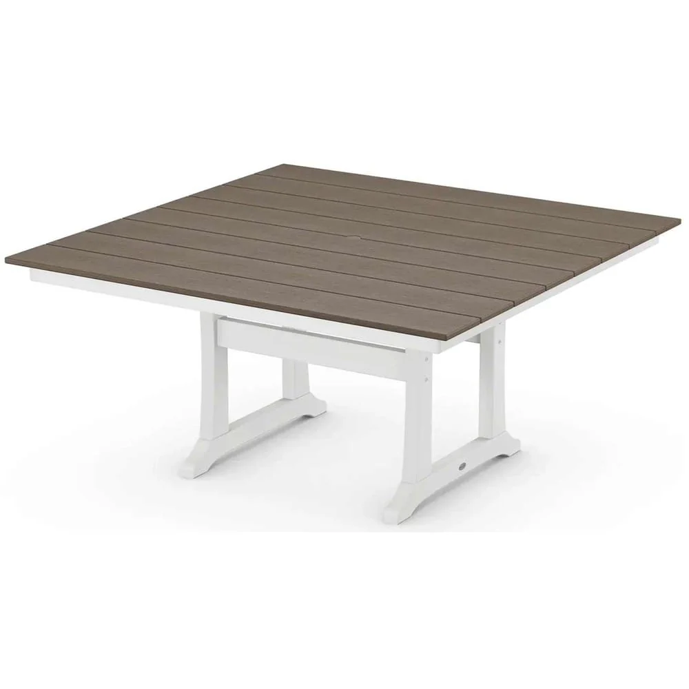 POLYWOOD® Farmhouse Trestle 59" Dining Table - Select Accents - PL85-T1L1 - Image 8