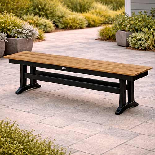 POLYWOOD® Farmhouse Trestle 65" Bench - Select Accents - PL36-T1L1