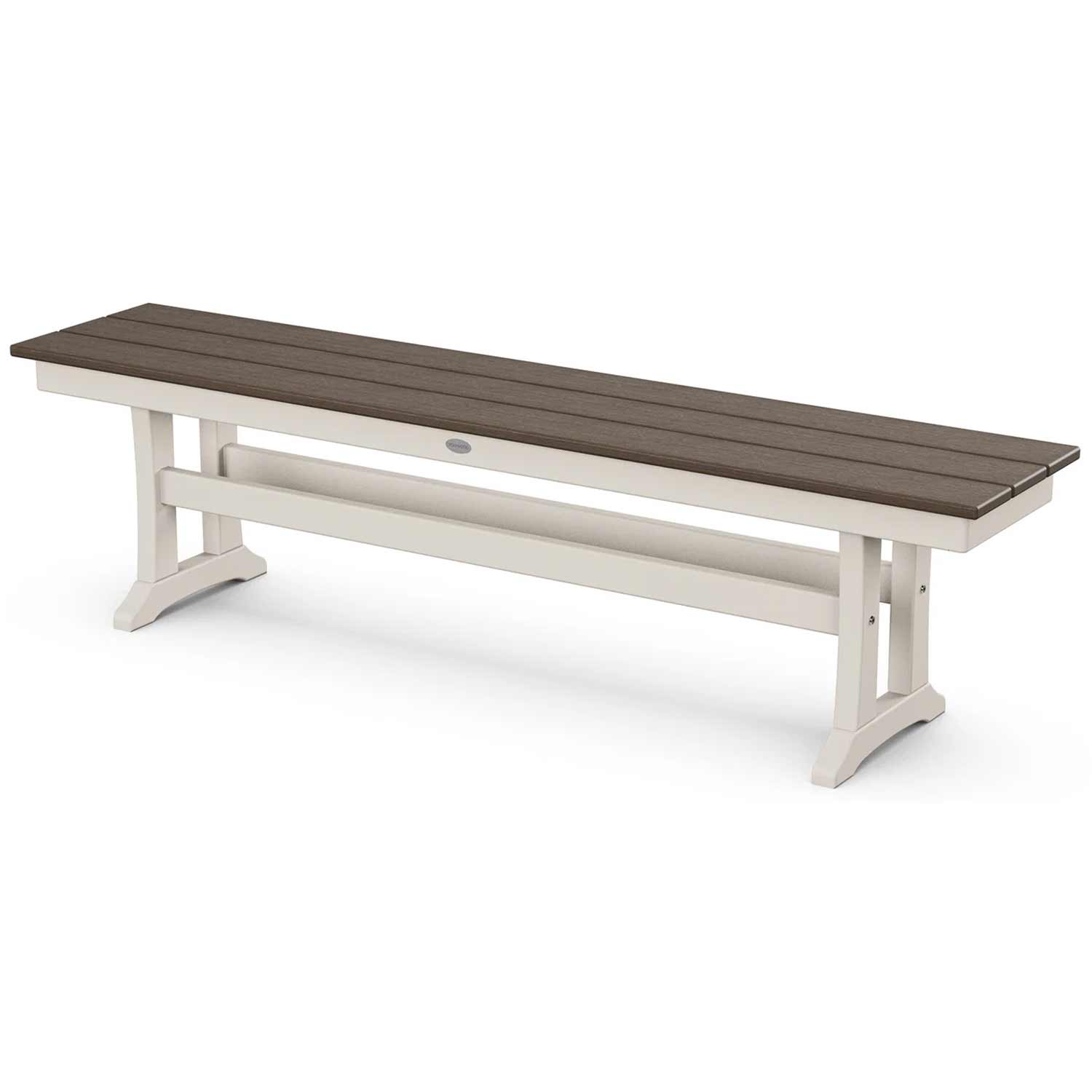 POLYWOOD® Farmhouse Trestle 65" Bench - Select Accents - PL36-T1L1 - Image 10