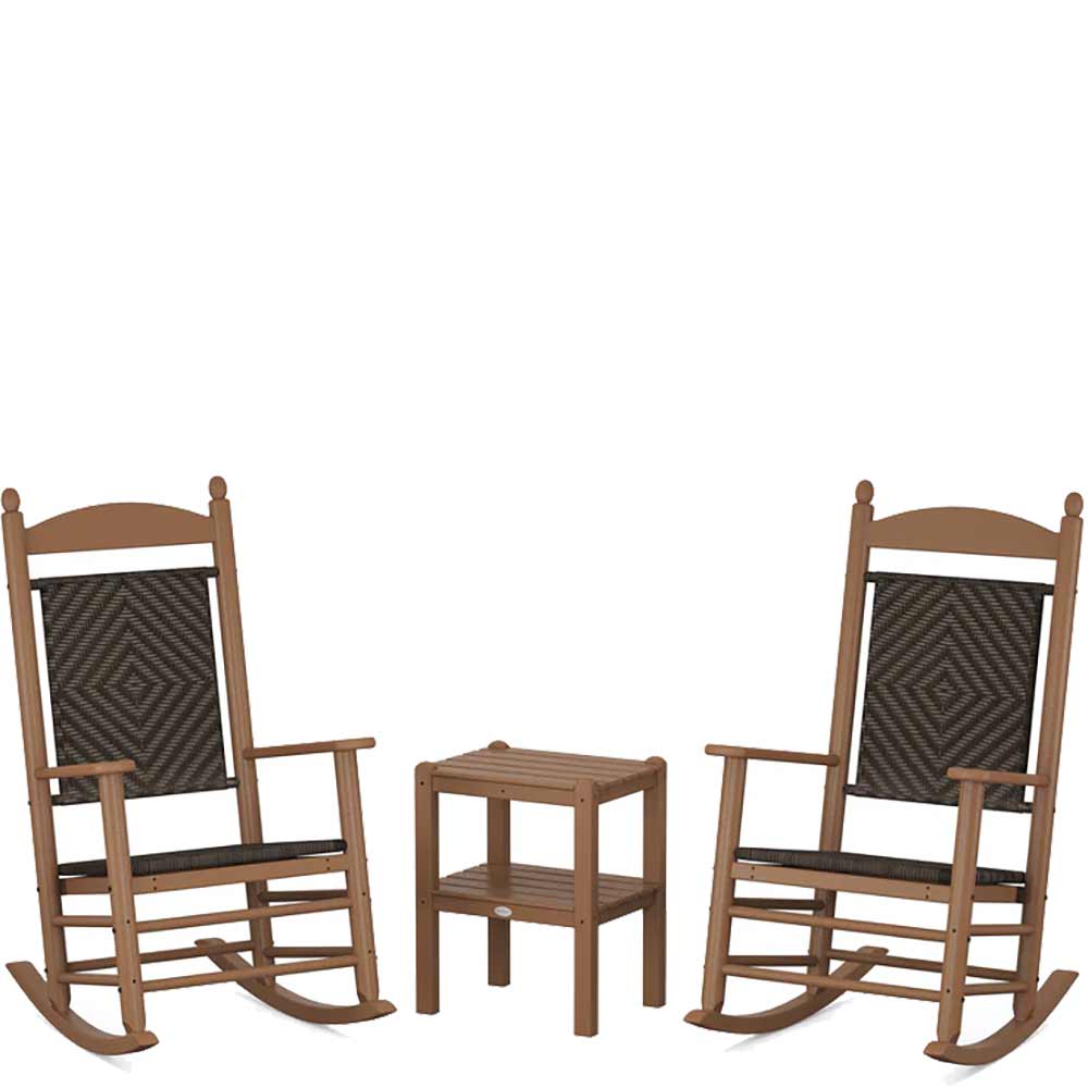 POLYWOOD® Jefferson 3-Piece Woven Rocker Set - PWS141-1 - Image 12