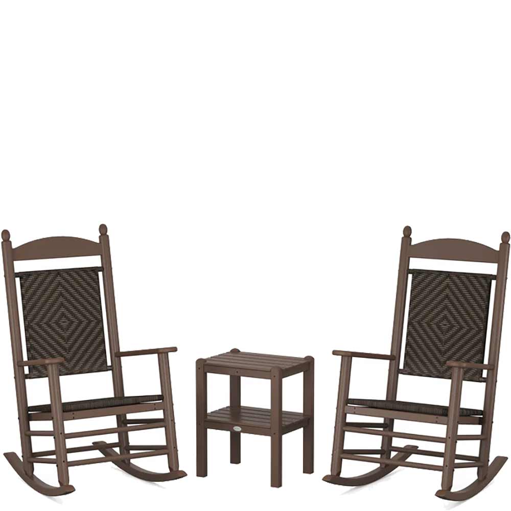 POLYWOOD® Jefferson 3-Piece Woven Rocker Set - PWS141-1 - Image 13