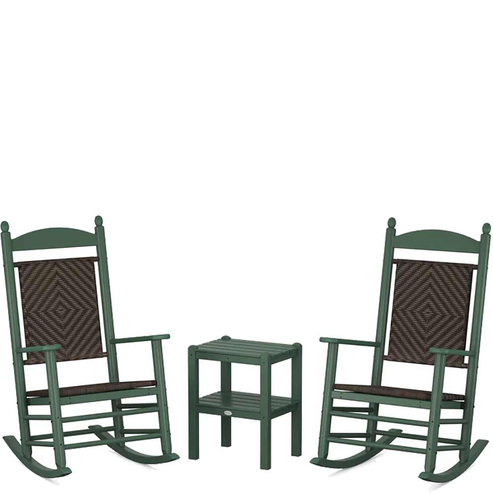 POLYWOOD® Jefferson 3-Piece Woven Rocker Set - PWS141-1 - Image 14