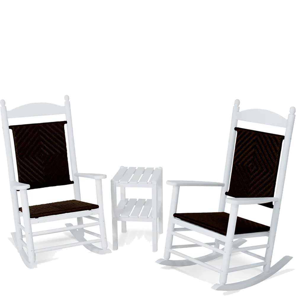 POLYWOOD® Jefferson 3-Piece Woven Rocker Set - PWS141-1 - Image 15