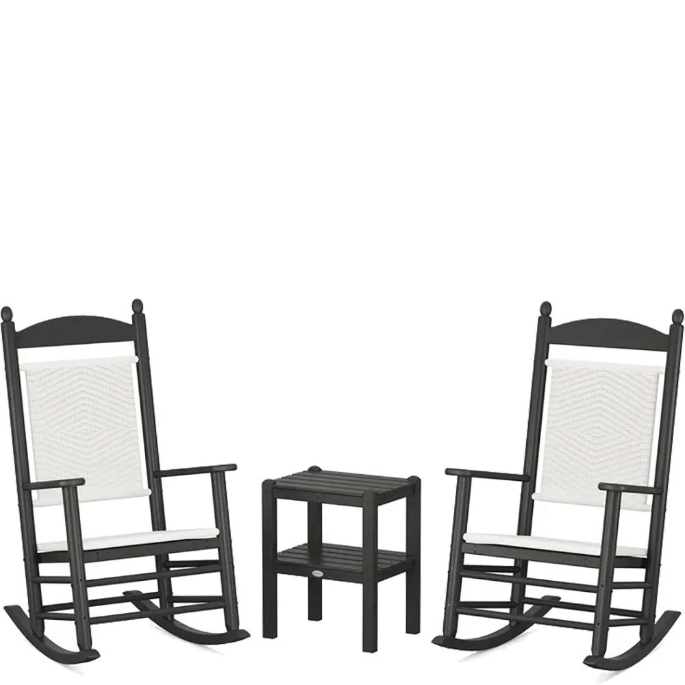 POLYWOOD® Jefferson 3-Piece Woven Rocker Set - PWS141-1 - Image 17