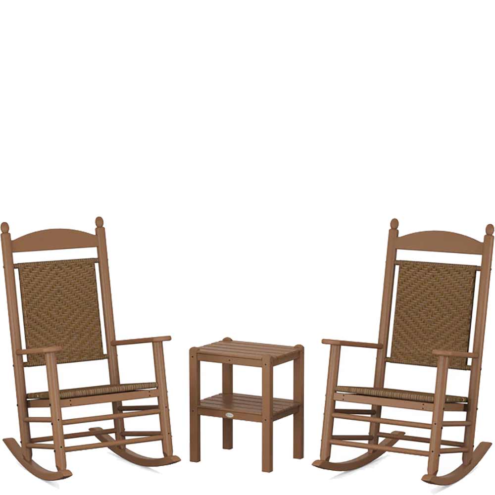 POLYWOOD® Jefferson 3-Piece Woven Rocker Set - PWS141-1 - Image 5