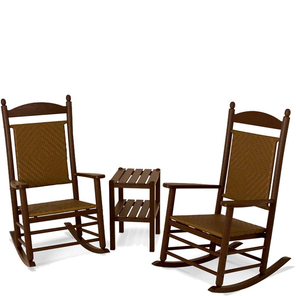 POLYWOOD® Jefferson 3-Piece Woven Rocker Set - PWS141-1 - Image 6