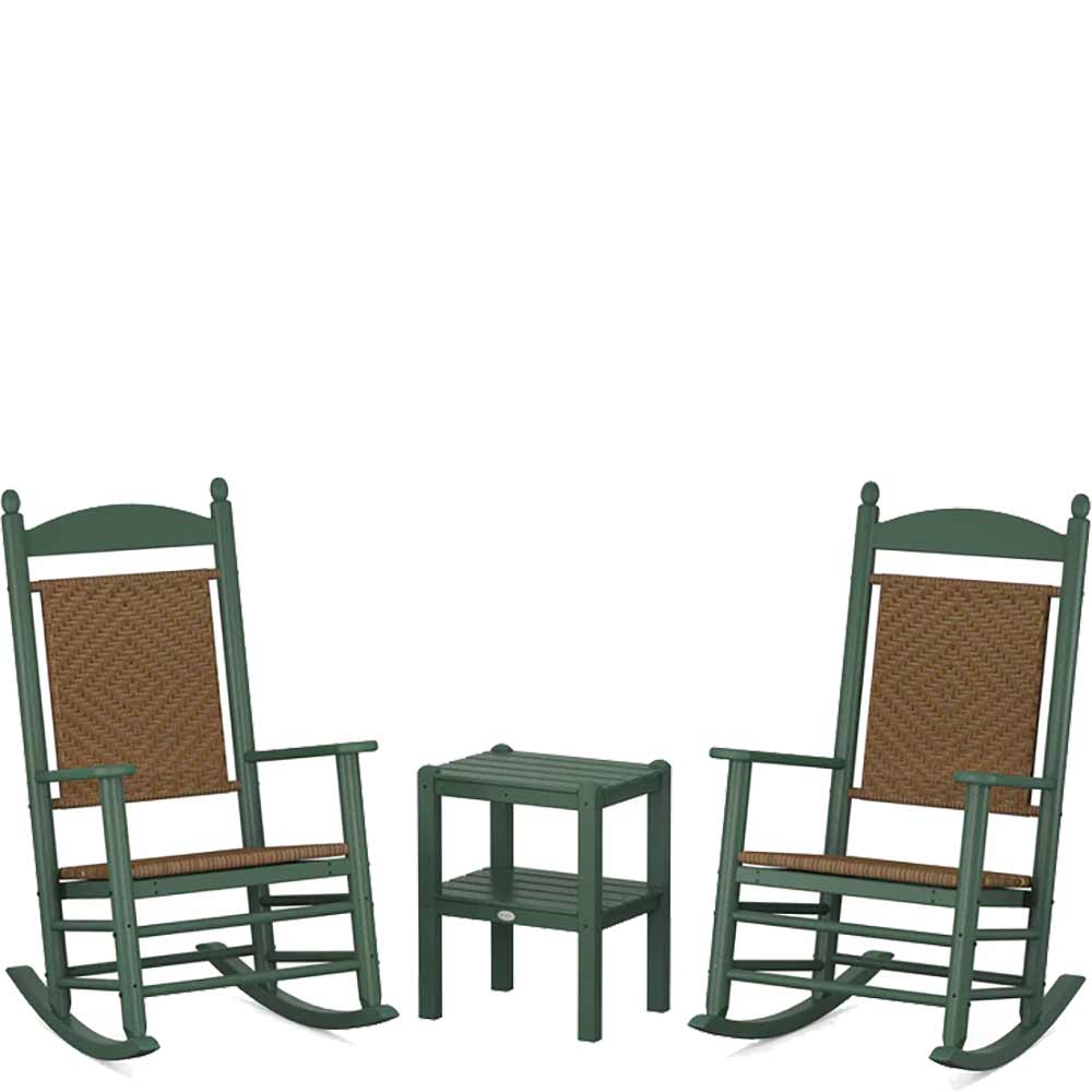 POLYWOOD® Jefferson 3-Piece Woven Rocker Set - PWS141-1 - Image 7