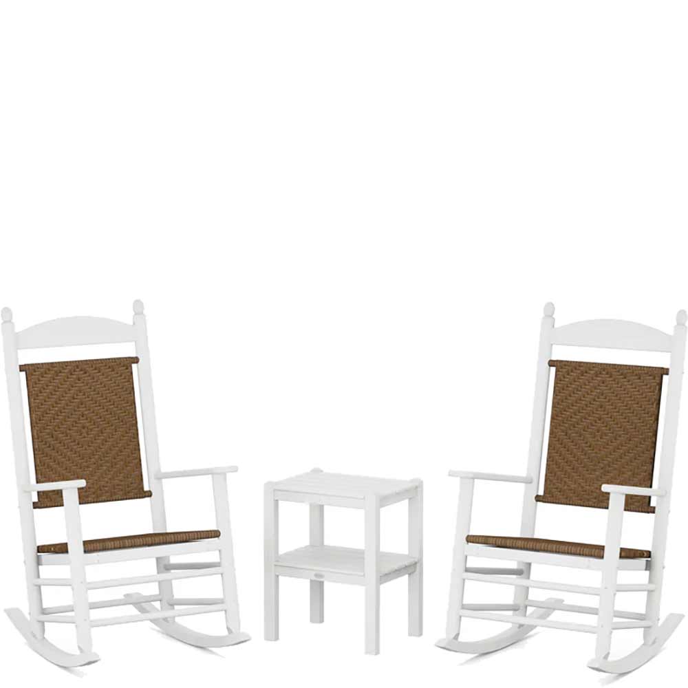 POLYWOOD® Jefferson 3-Piece Woven Rocker Set - PWS141-1 - Image 8