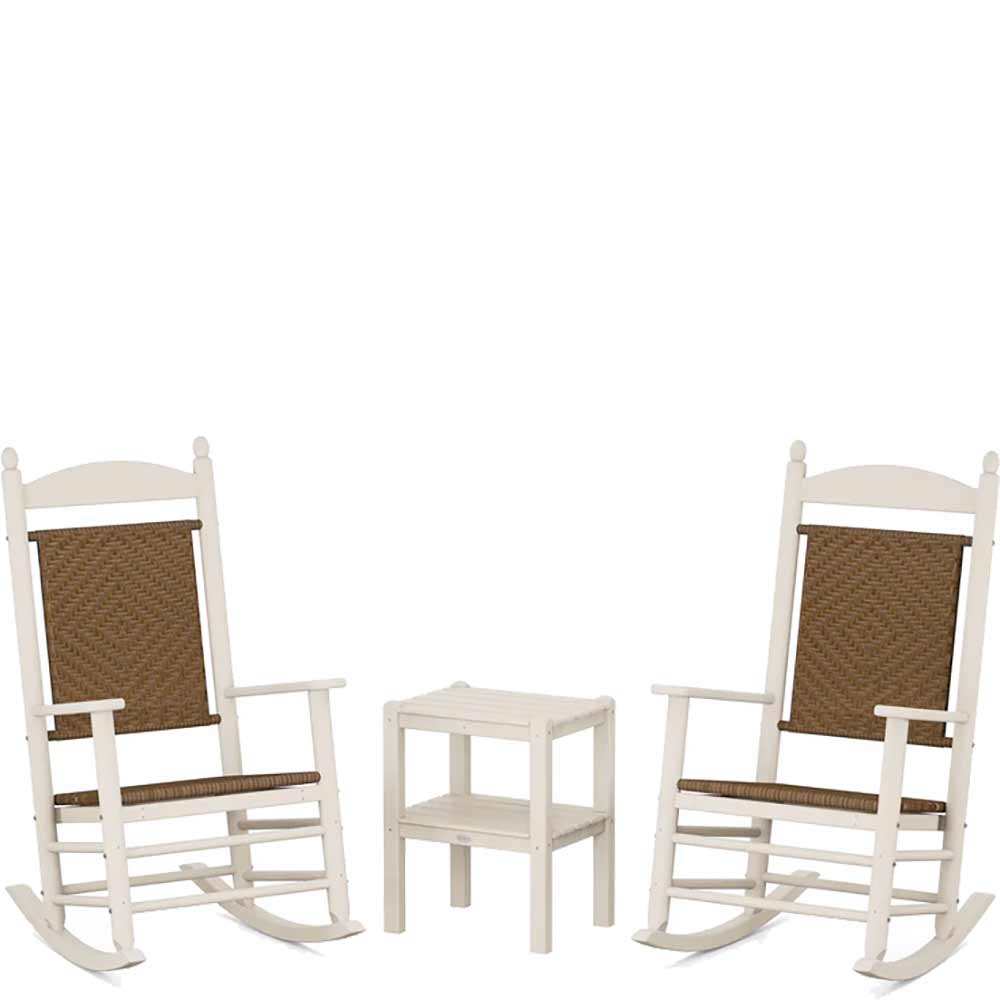 POLYWOOD® Jefferson 3-Piece Woven Rocker Set - PWS141-1 - Image 9